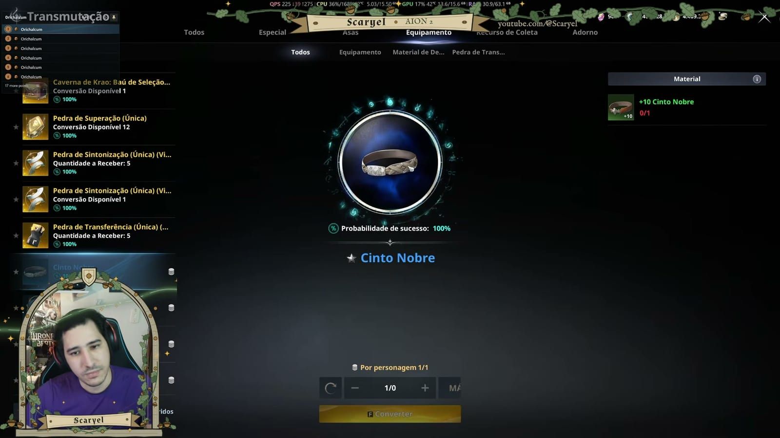 Criação do Cinto Nobre a partir do cinto azul +10