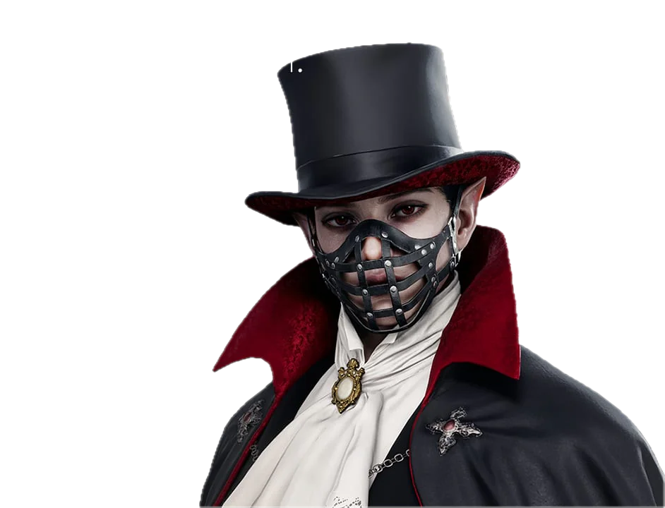 Dracula Fangs — par de presas de vampiro visíveis entre os lábios