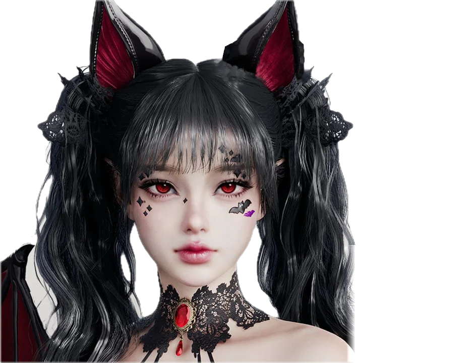 Vampire Night — morcegos e estrelas discretos, espalhados perto dos olhos