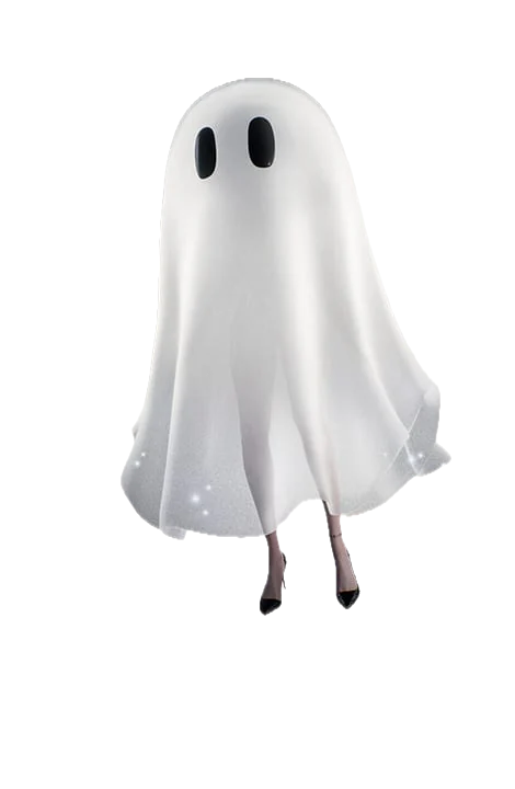 Pequeno Fantasma — o lençol flutuante vem acompanhado de um fantasminha-bebê ao lado