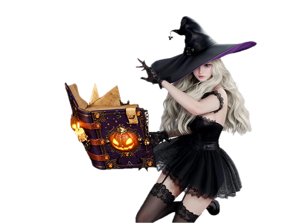 Halloween Night (Grimório) — a skin de arma do Feiticeiro, livro com abóbora entalhada na capa