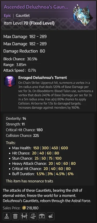Ascended Deluzhnoa's Gauntlets — Manoplas