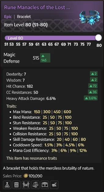 Rune Manacles of the Lost — Bracelete
